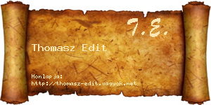 Thomasz Edit névjegykártya